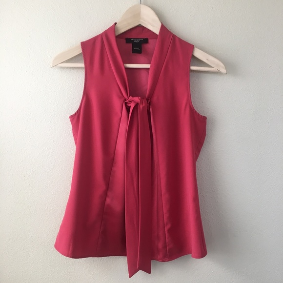 Ann Taylor Tops - Ann Taylor Neck Tie Sleeveless Blouse